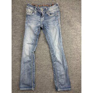 Rock Revival Monica Slim Boot Jeans Womens 27 Low Rise Bootcut Distressed 27x31